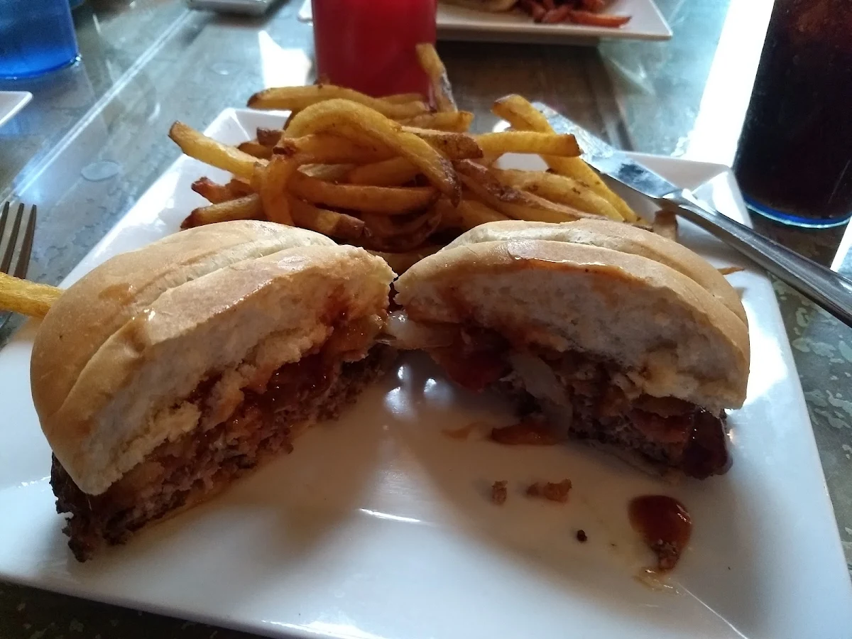 Black & Blue Burger and Fries