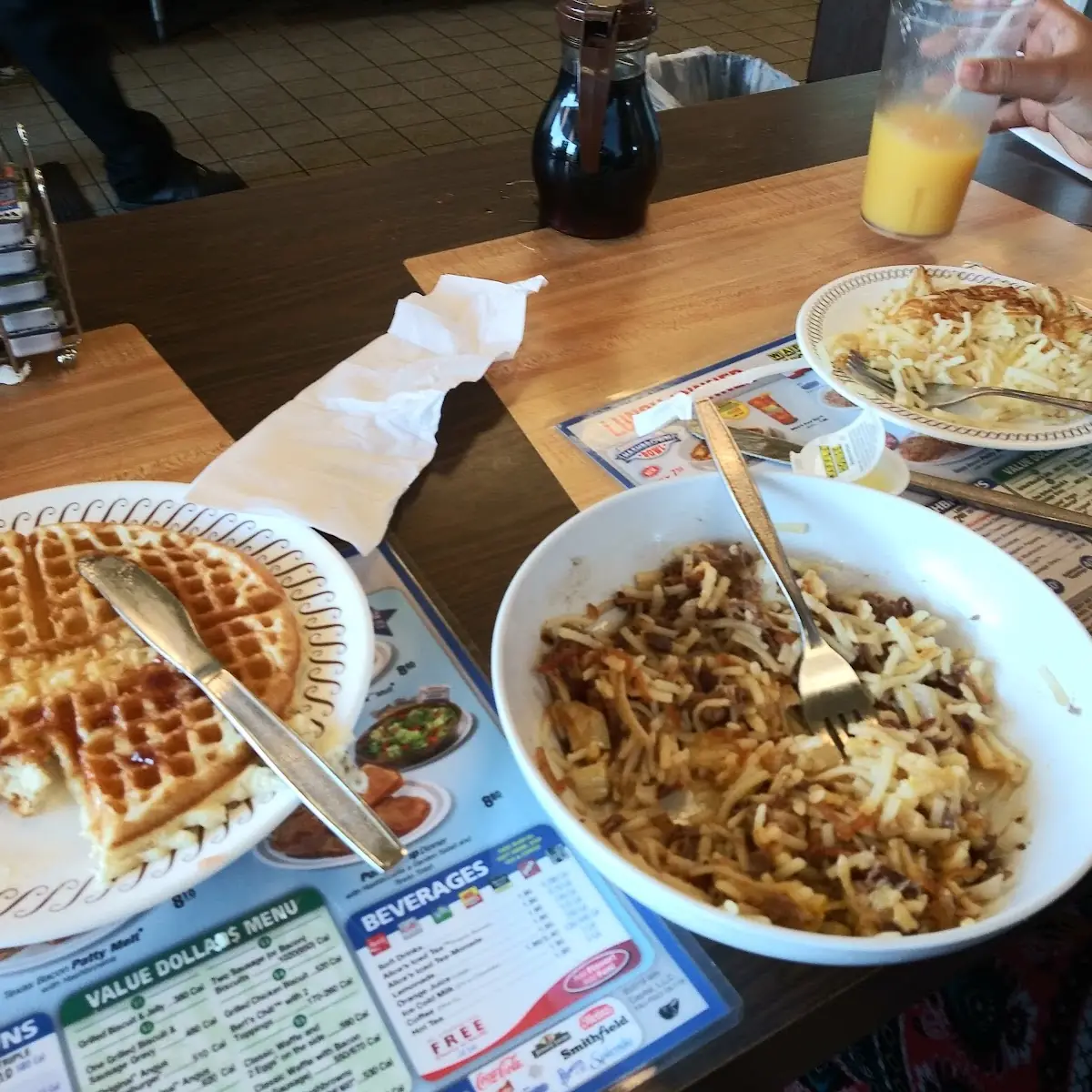 Waffles and Philly Cheese Steak Potatoes