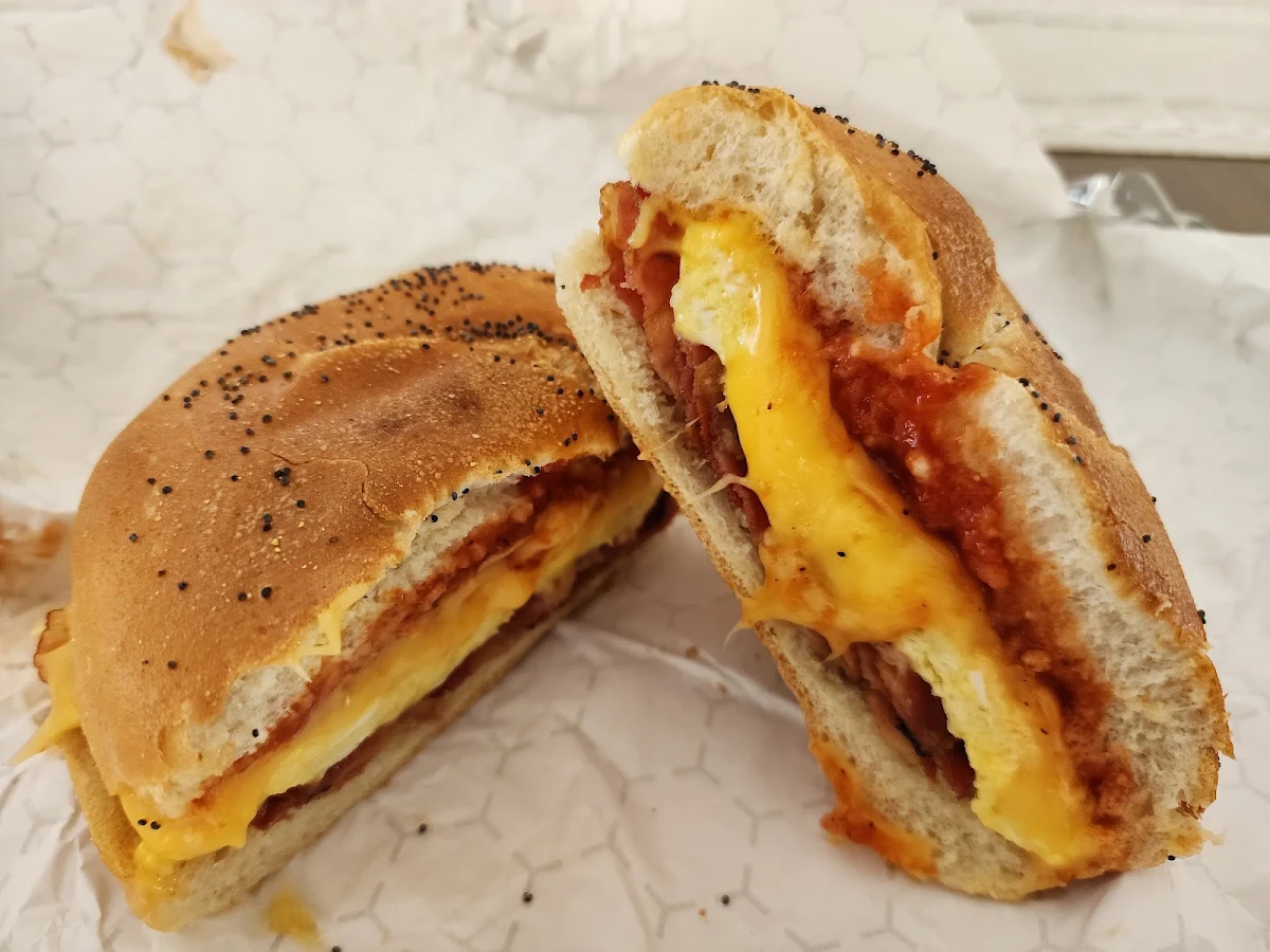 Ham Egg and Cheese Breakfast Sandwich