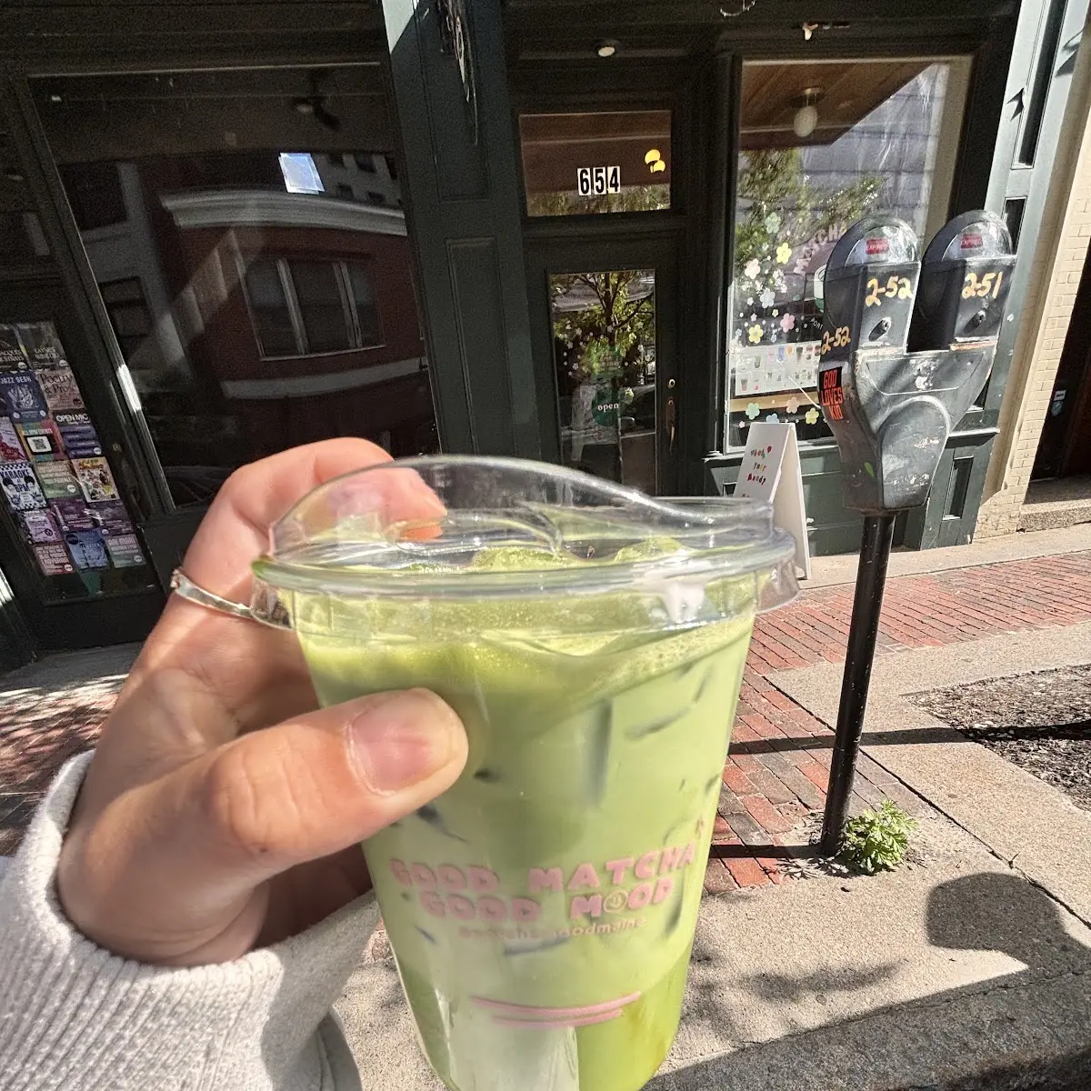 Iced Matcha Latte with Oat Milk