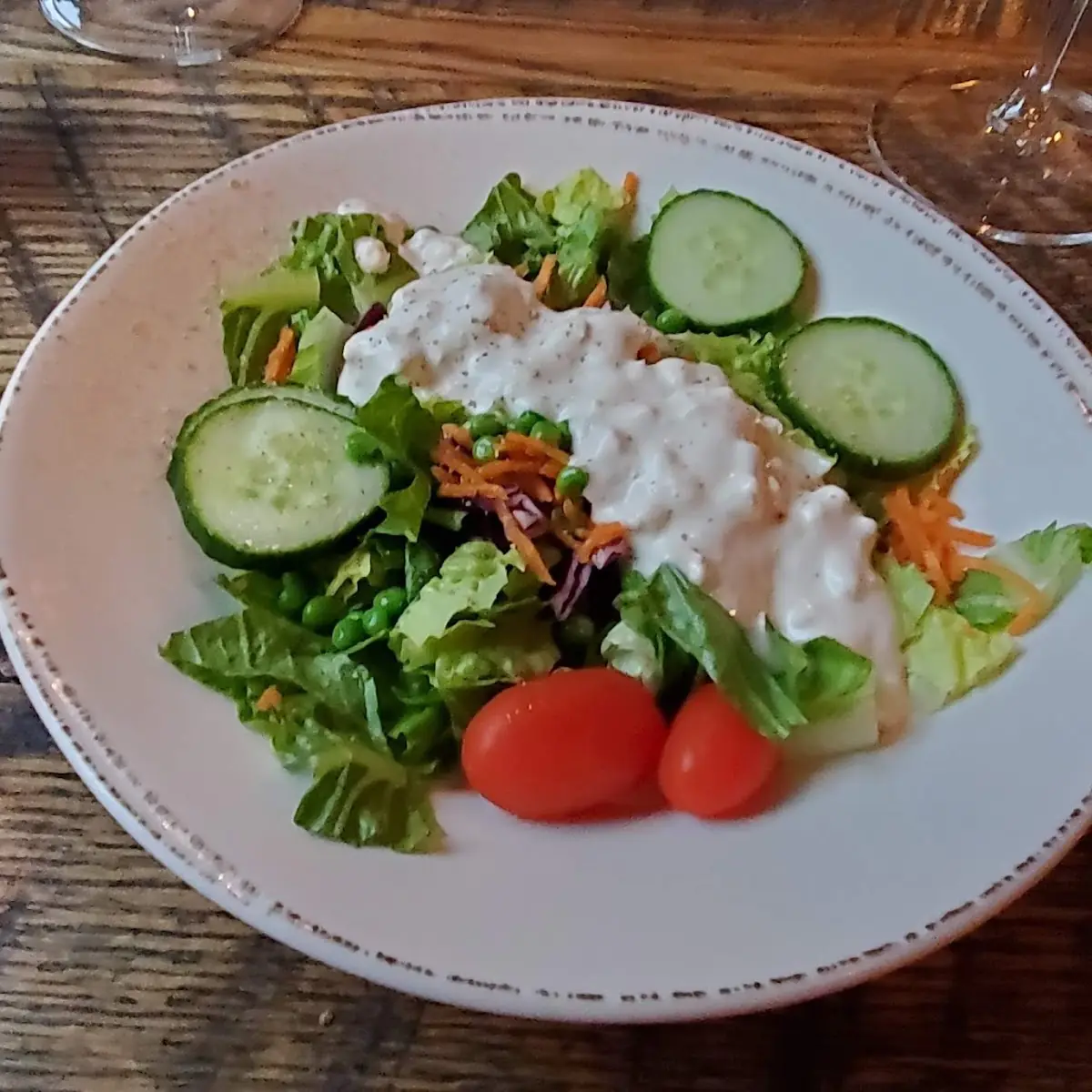 House Salad with Blue Cheese Dressing