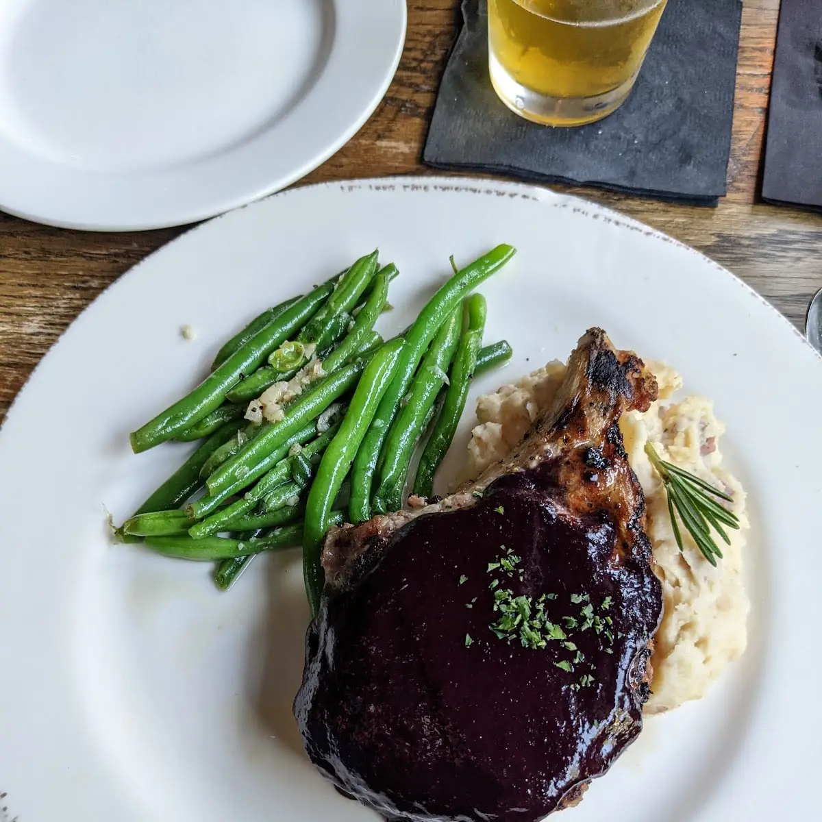 Pork Chop with Raspberry BBQ Sauce