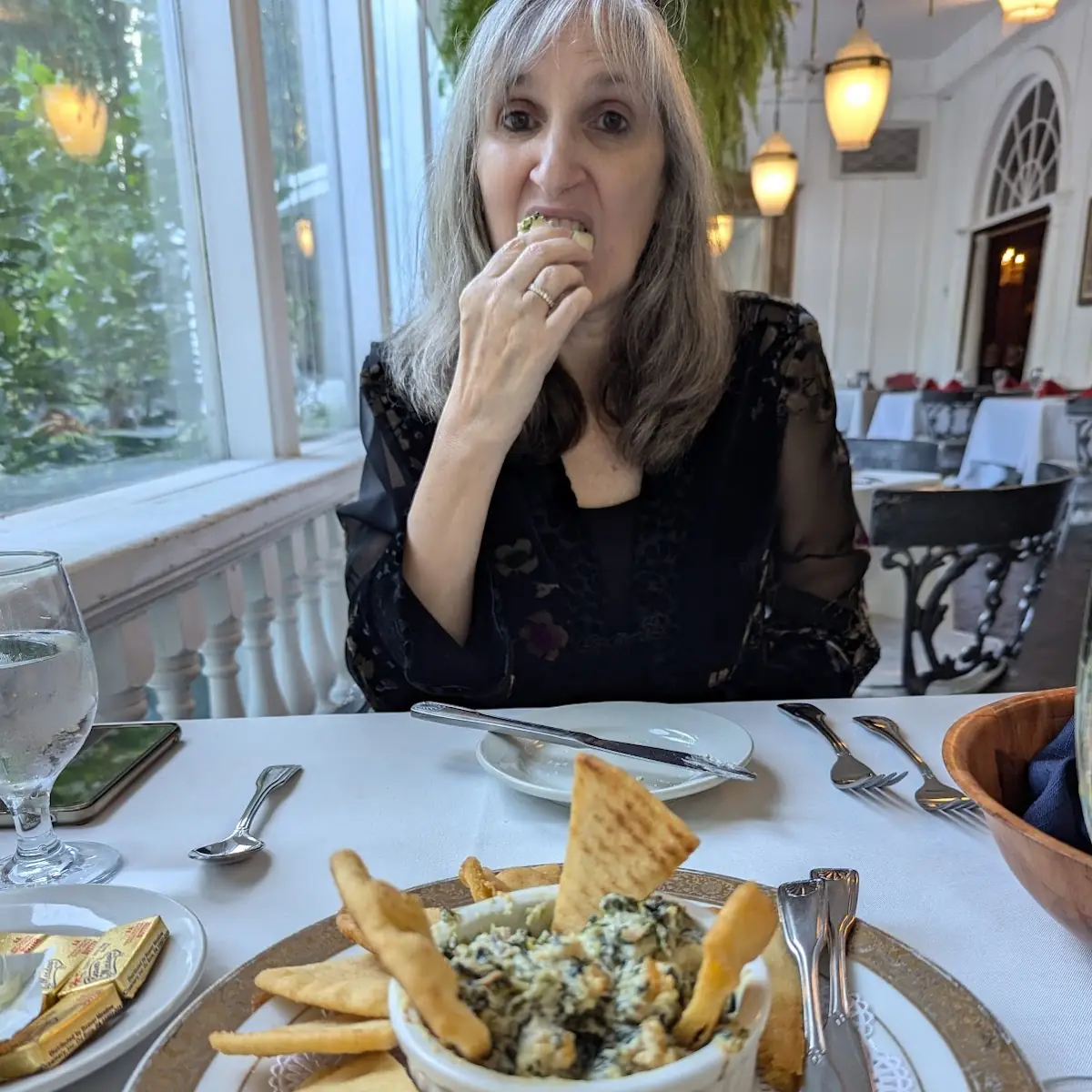 Crab and Spinach Dip with Pita Chips