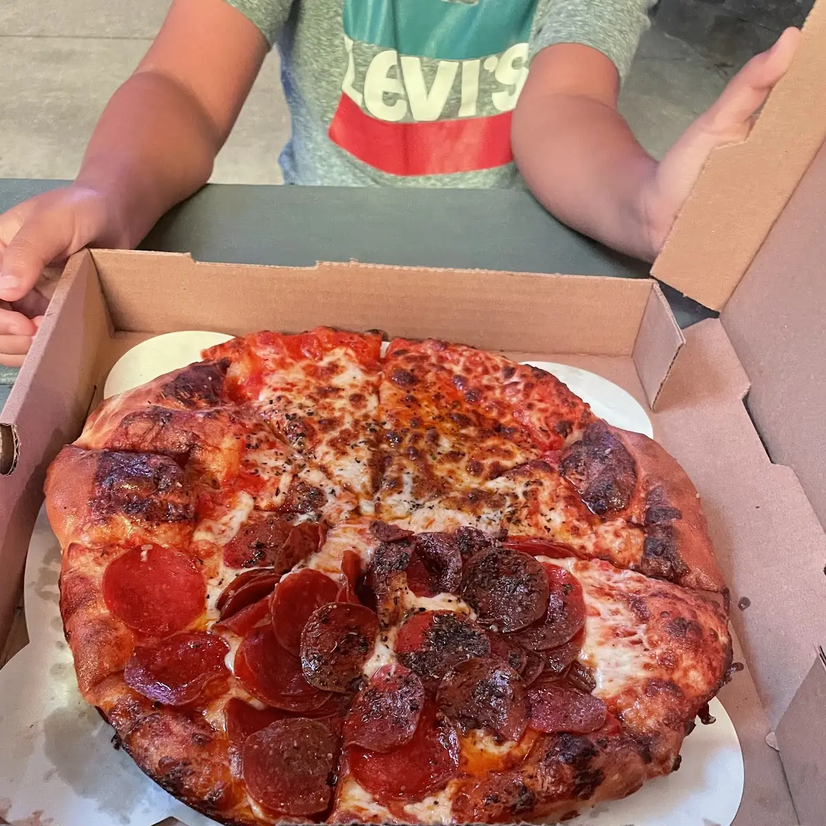 Half Cheese Half Pepperoni Pizza