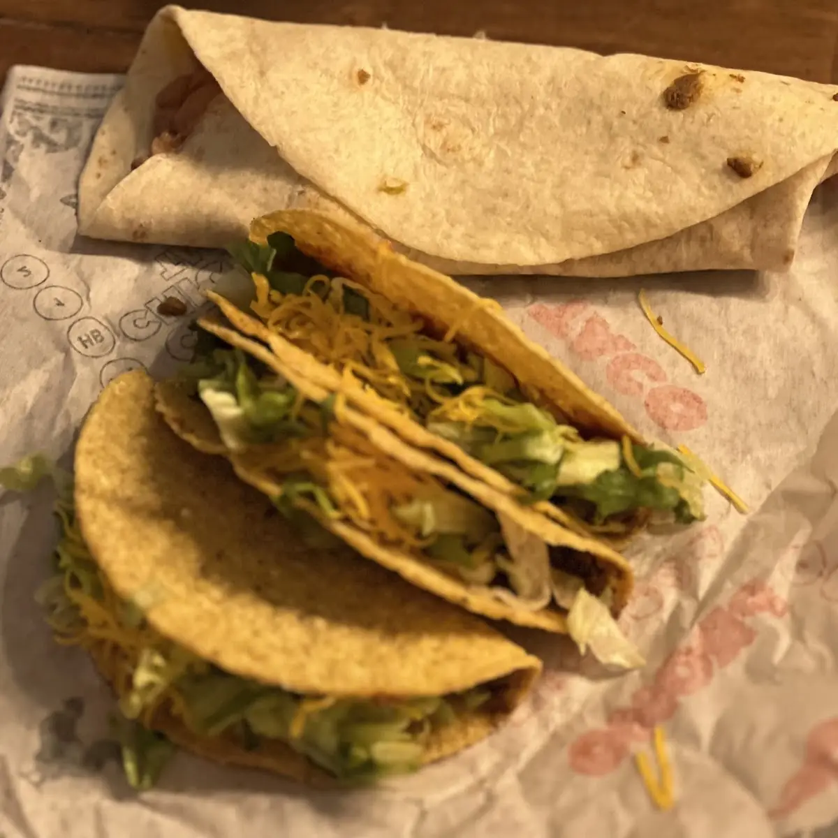 Tacos Bean and Cheese Burrito