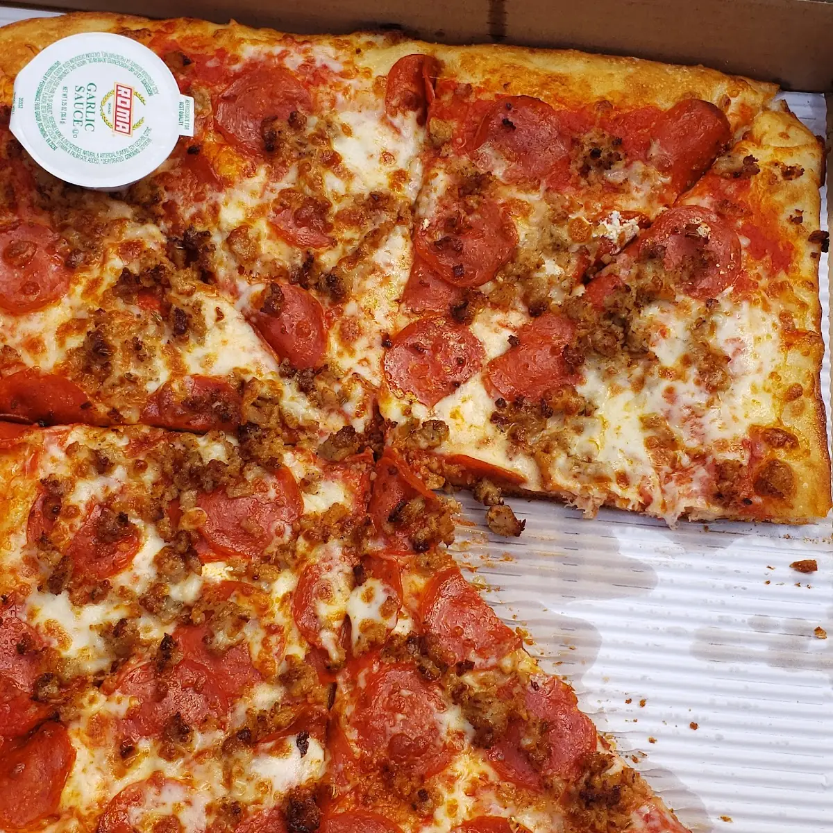 Sausage and Pepperoni Pizza