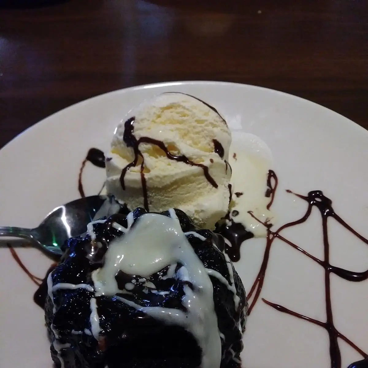 Chocolate Molten Lava Cake and Ice Cream