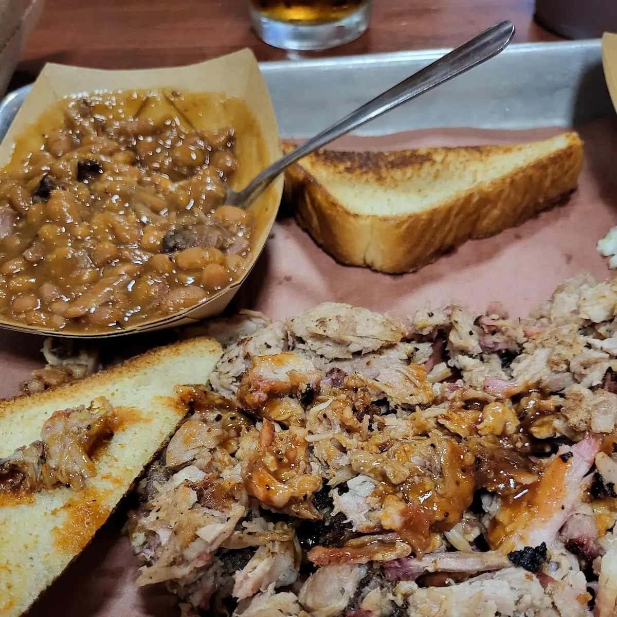 Pulled Pork Plate with Baked Beans