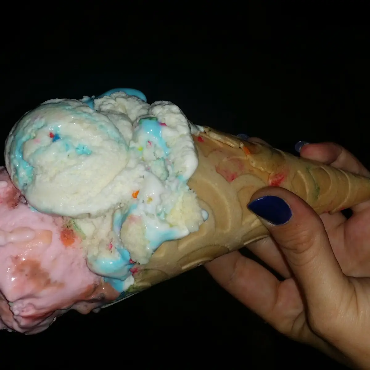 Cotton Candy Ice Cream Cone