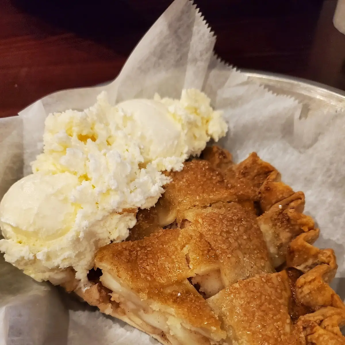 Apple Pie with Vanilla Ice Cream