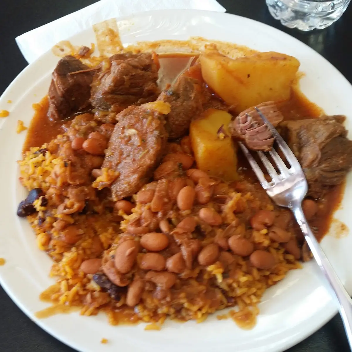 Beef Stew Rice and Beans