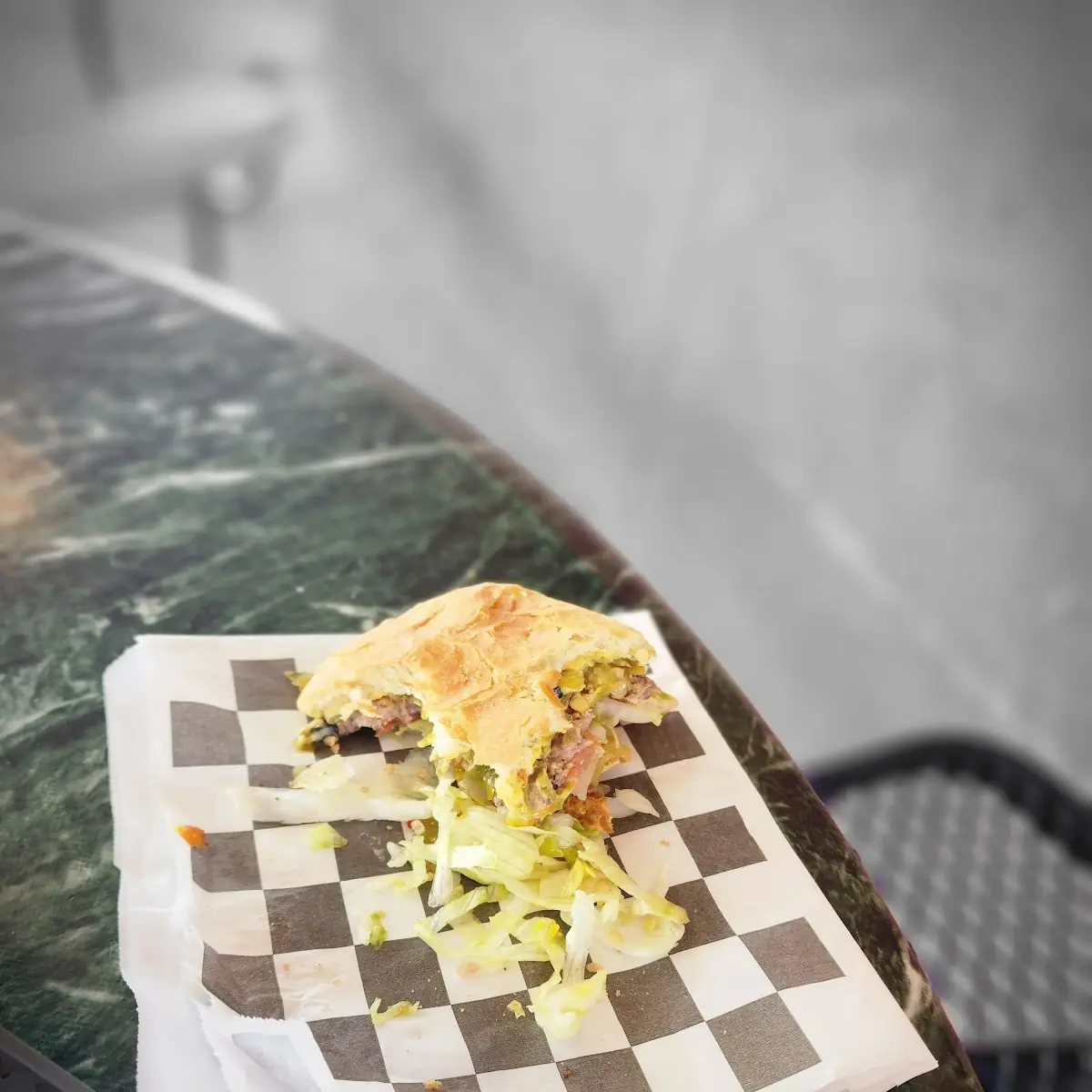 A Devoured Cheese Burger