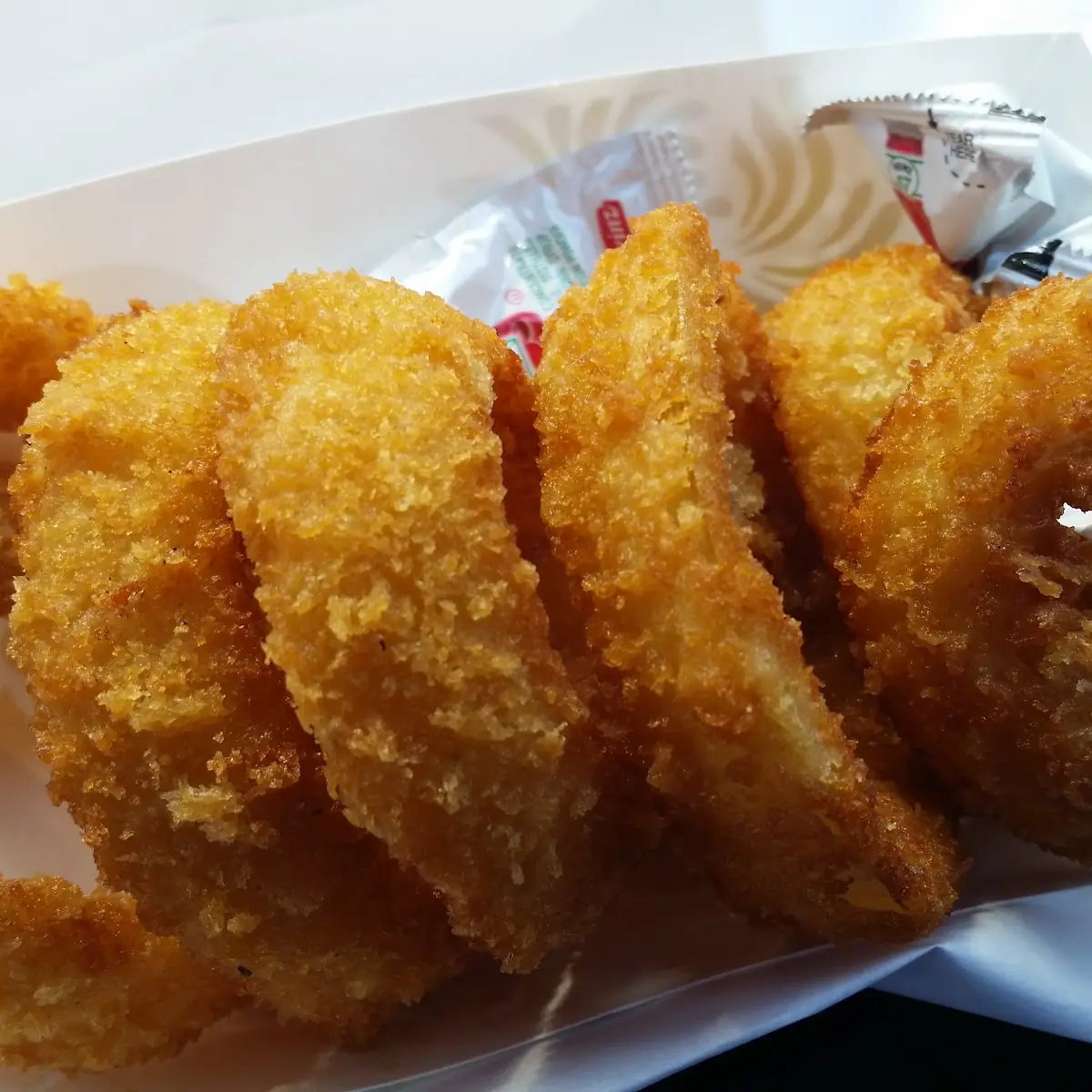 Crispy Onion Rings and Fries