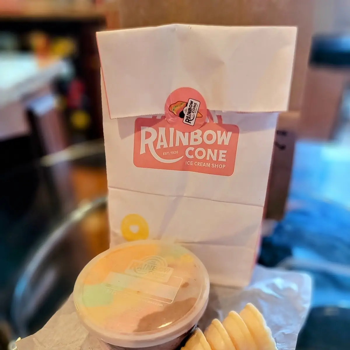 Rainbow Ice Cream Tub