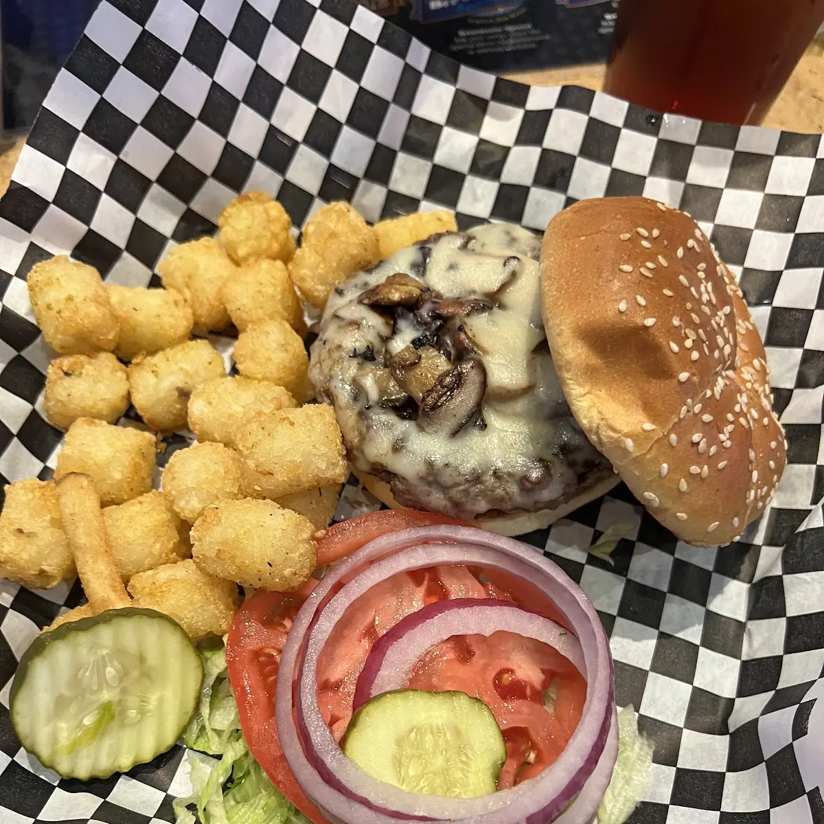 Mushroom and Swiss Burger