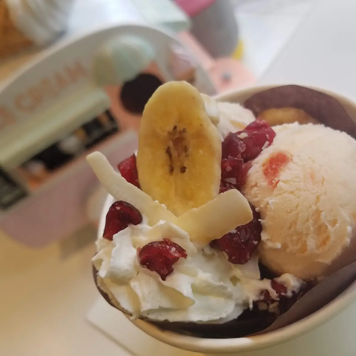 Lemon Chia Seed Muffin with Orange Pineapple Ice Cream
