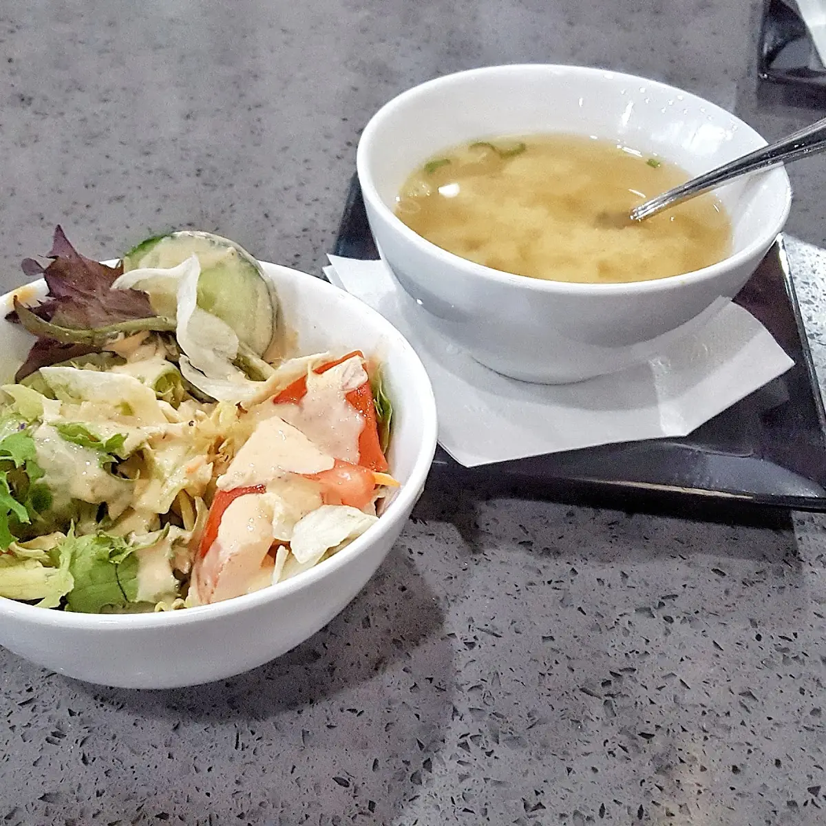Miso Soup and Salad