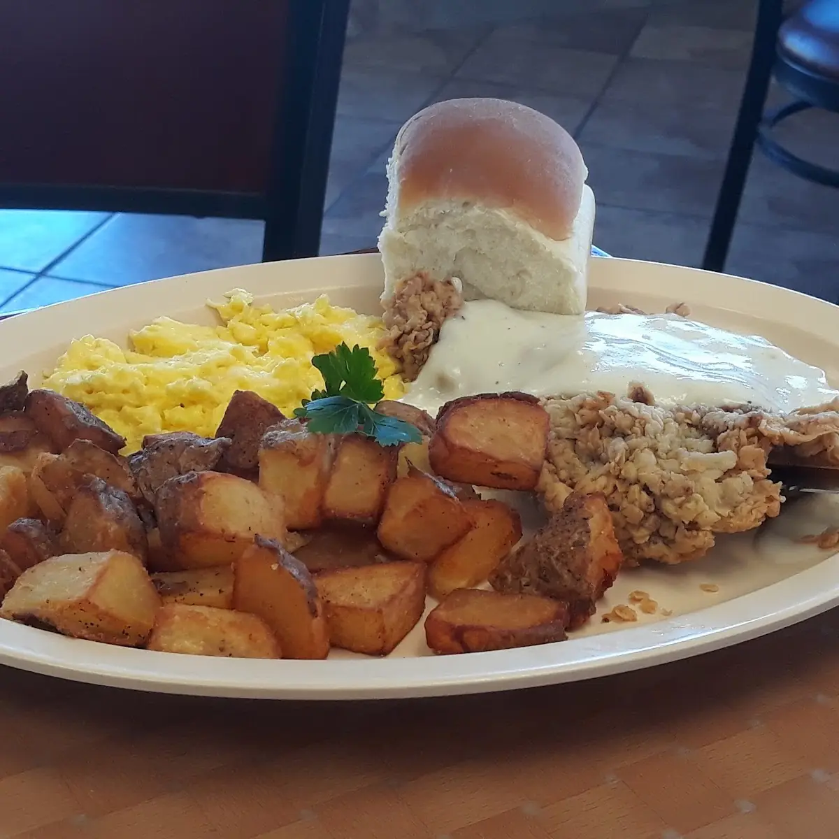 Chicken Fried Steak Breakfast