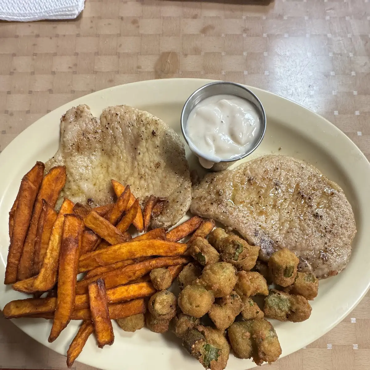 Grilled Pork Chop Plate