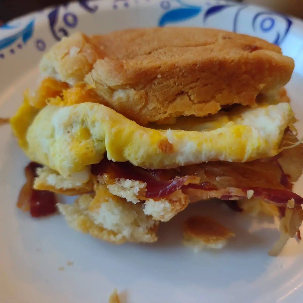 Bacon Egg Cheese Cathead Biscuit