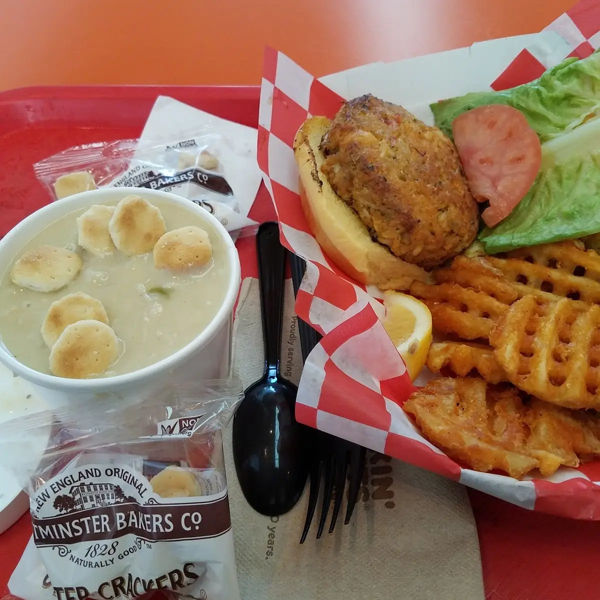 Crab Cake Sandwich & Crab Bisque