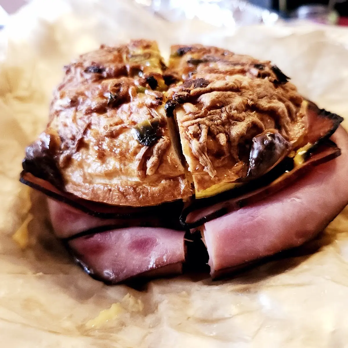 Sausage Egg and Cheese on a Jalapeño Cheese Bagel