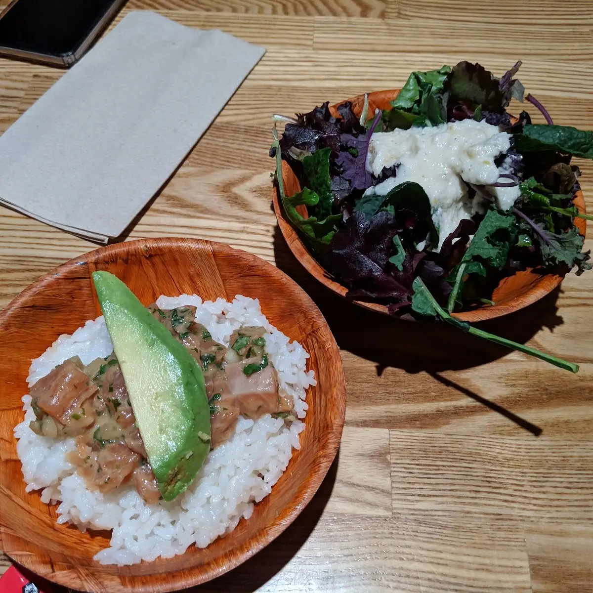 Poke and Side Salad