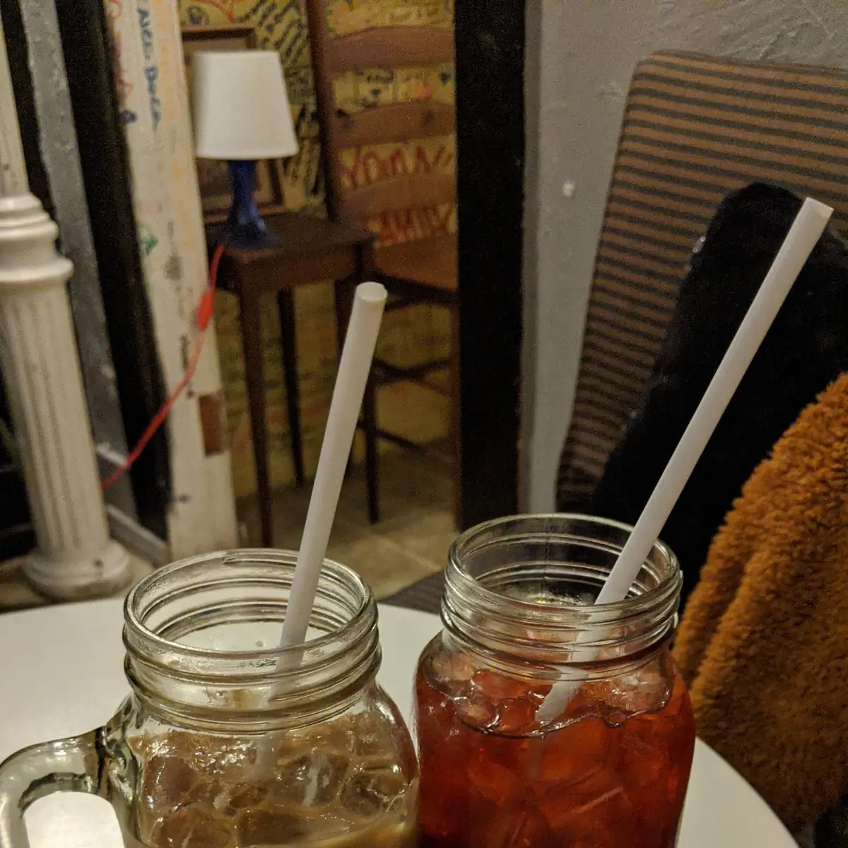 Café De Olla and Raspberry Iced Tea