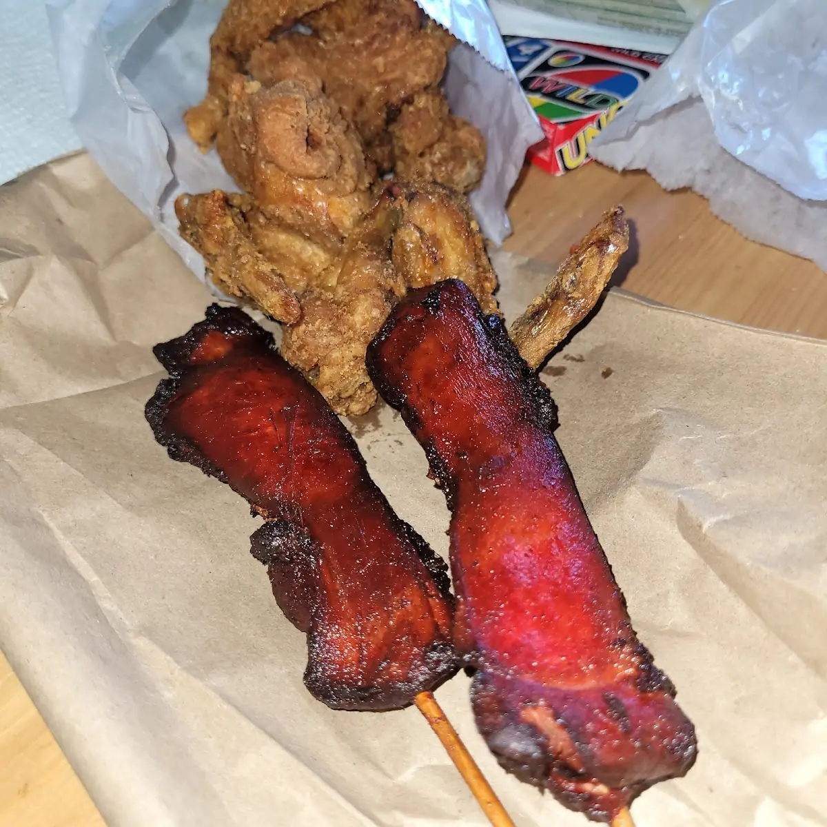 Teriyaki Chicken Sticks w Wings