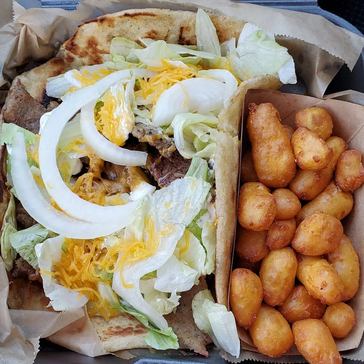 Philly Steak with a Side of Cheese Bites