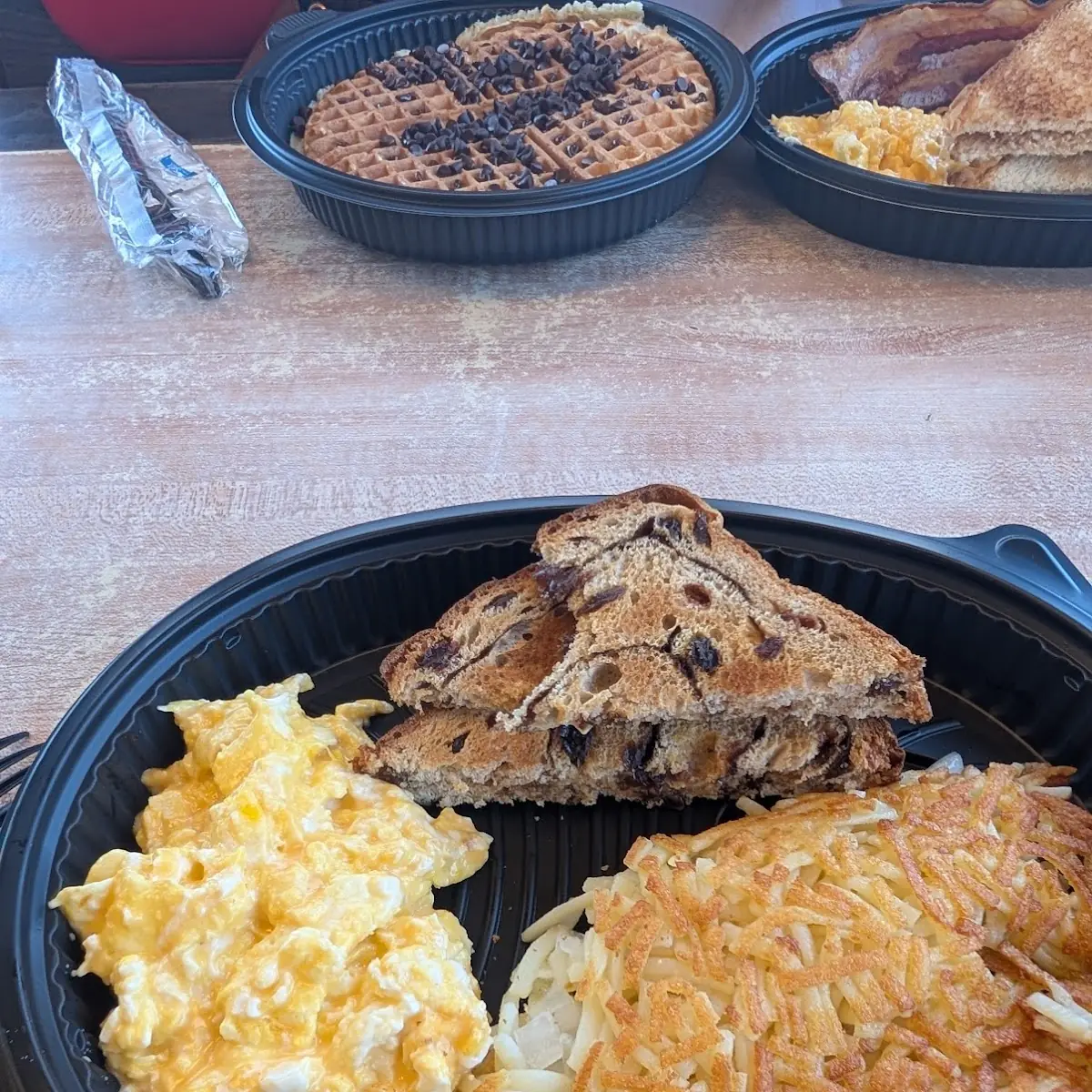Cheesy Scrambled Eggs and Toast