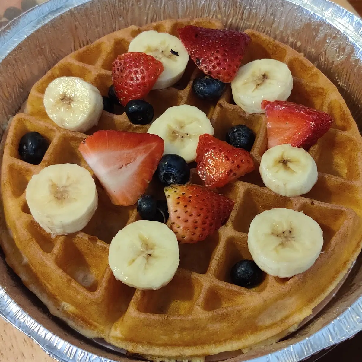 Belgian Waffle with Fresh Fruit