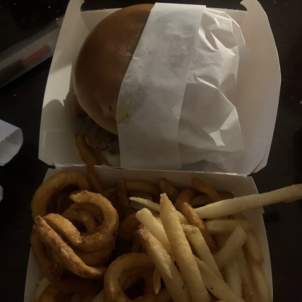 Sriracha Curly Fry Burger