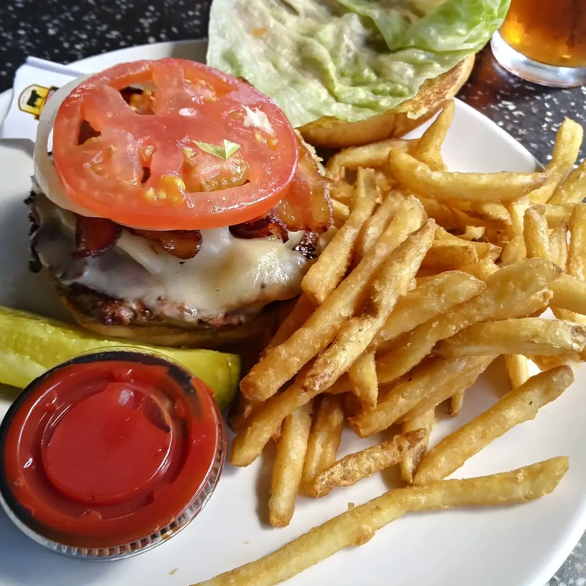 Mushroom &Bacon Cheese Burger