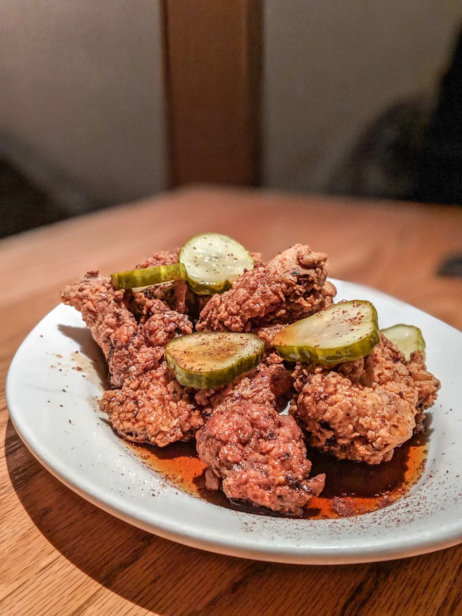 Buttermilk Fried Chicken Spiced Maple Syrup Sumac Pickles, Nightingale