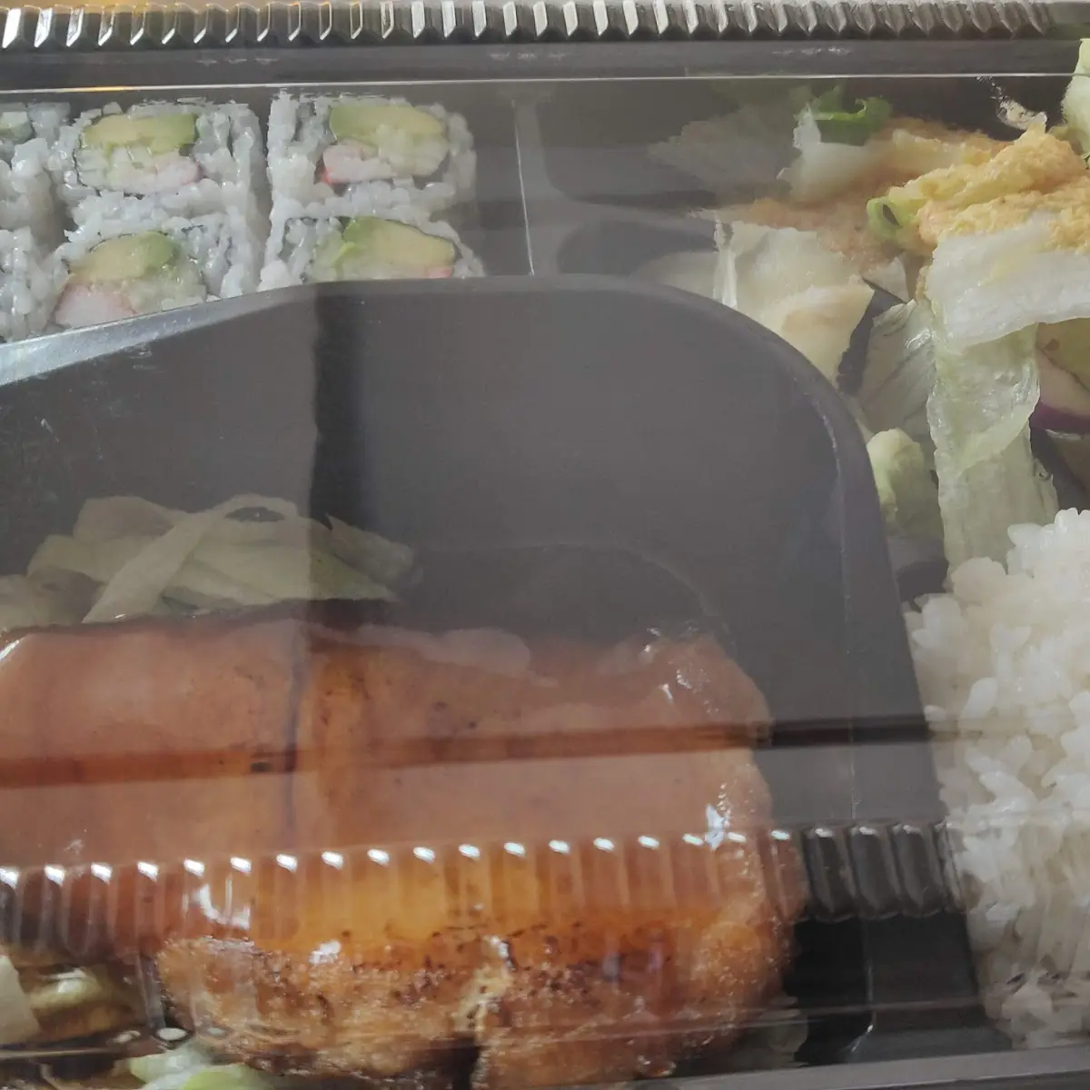 California Roll and Grilled Salmon Lunch Box Special