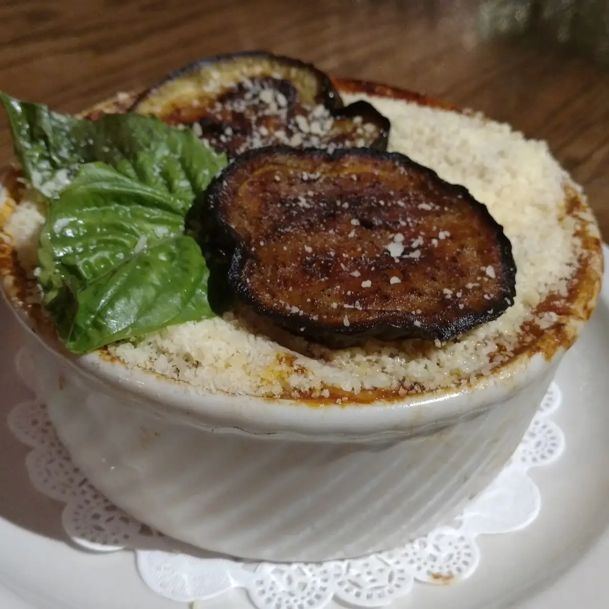 Eggplant Parmigiana with Fresh Basil