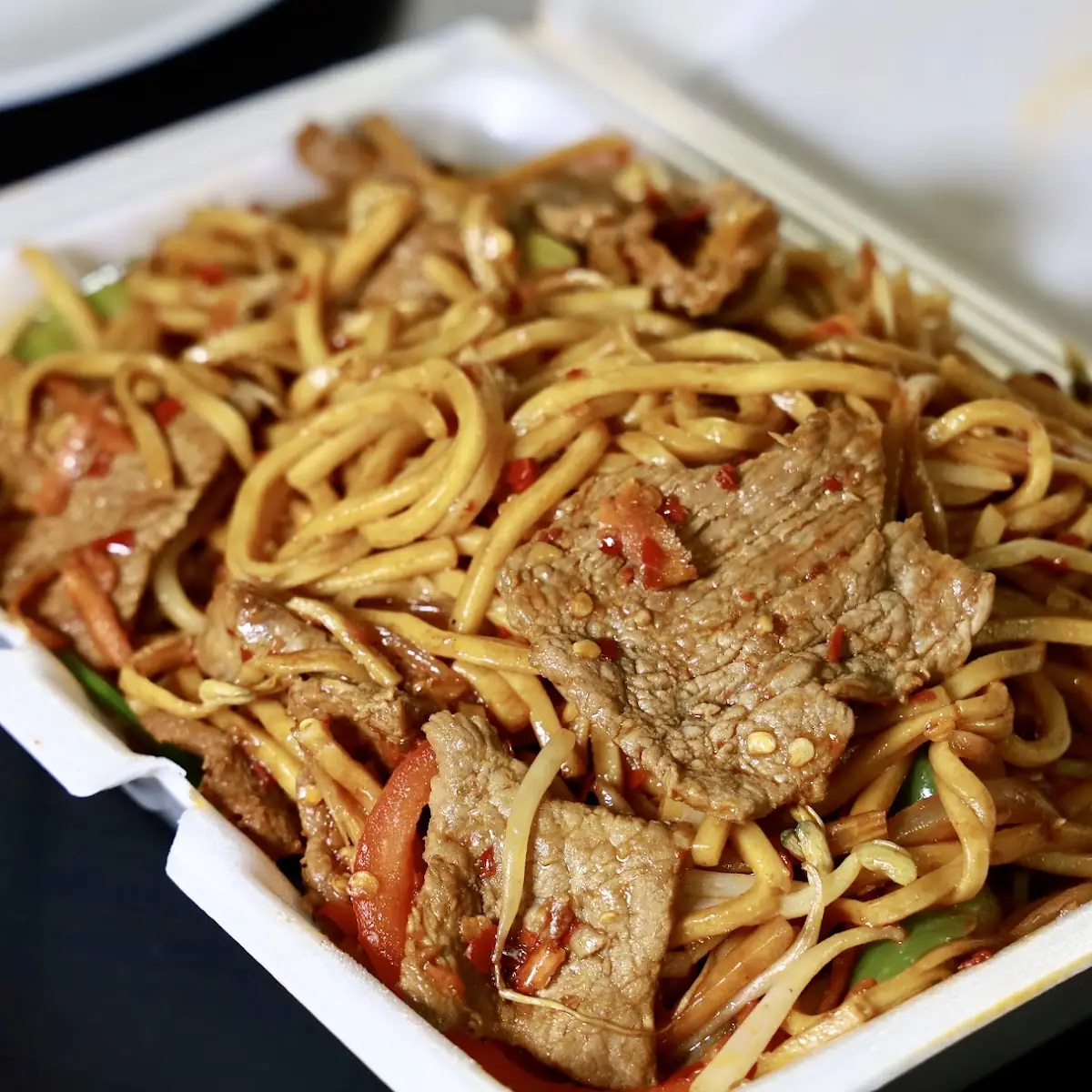 Beef Lo Mein Extra Spicy