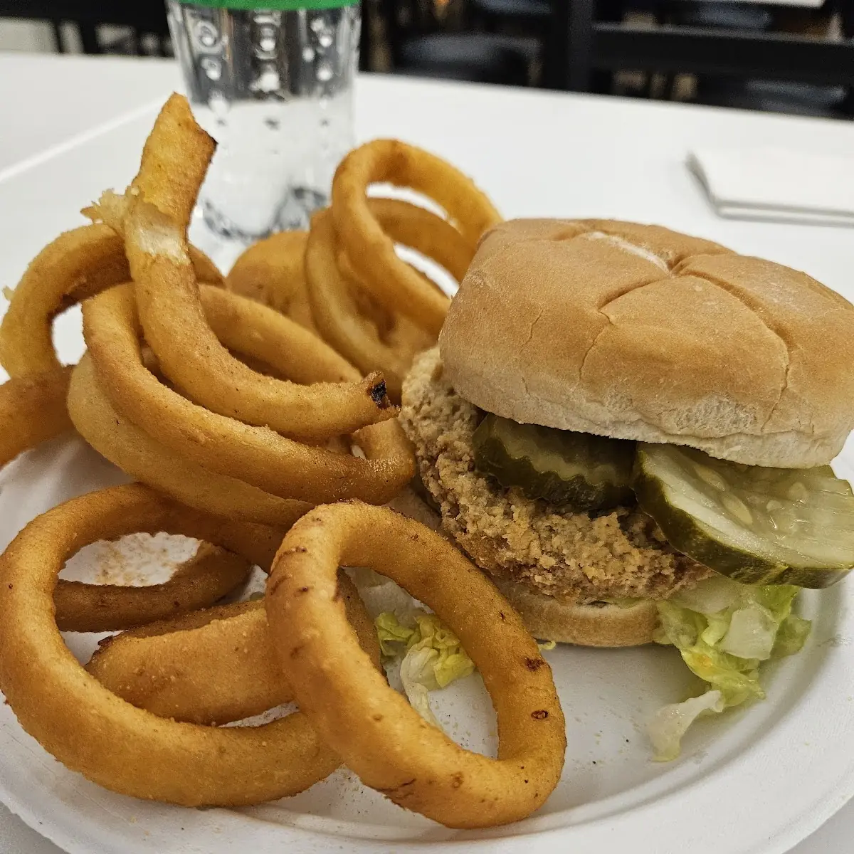 Breaded Pork Tenderloin and Onion Rings
