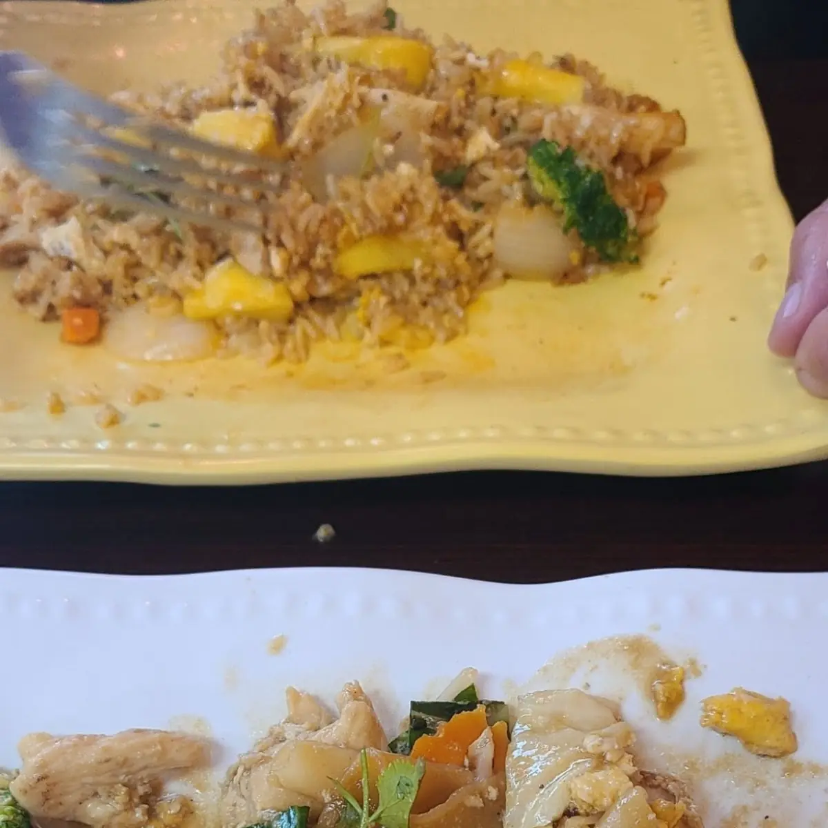 Pineapple Fried Rice and Ba Mee Gai
