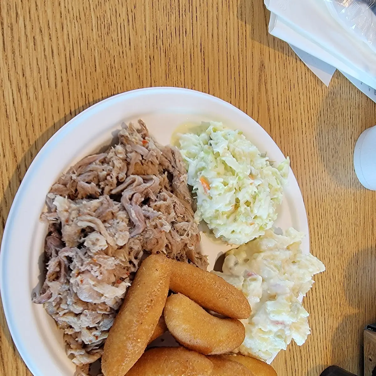 Pulled Pork Slaw and Potato Salad
