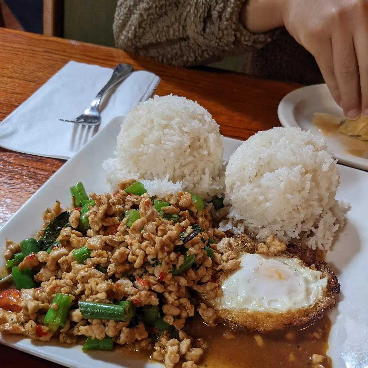 Badly Fried Egg with Ground Chicken & Veggies