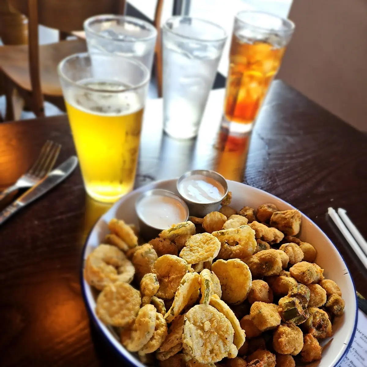 Fried Pickles and Okra