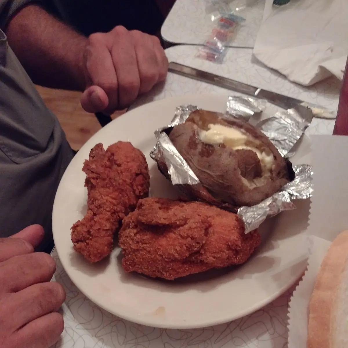 Chicken Breast and Drumstick with Baked Potato