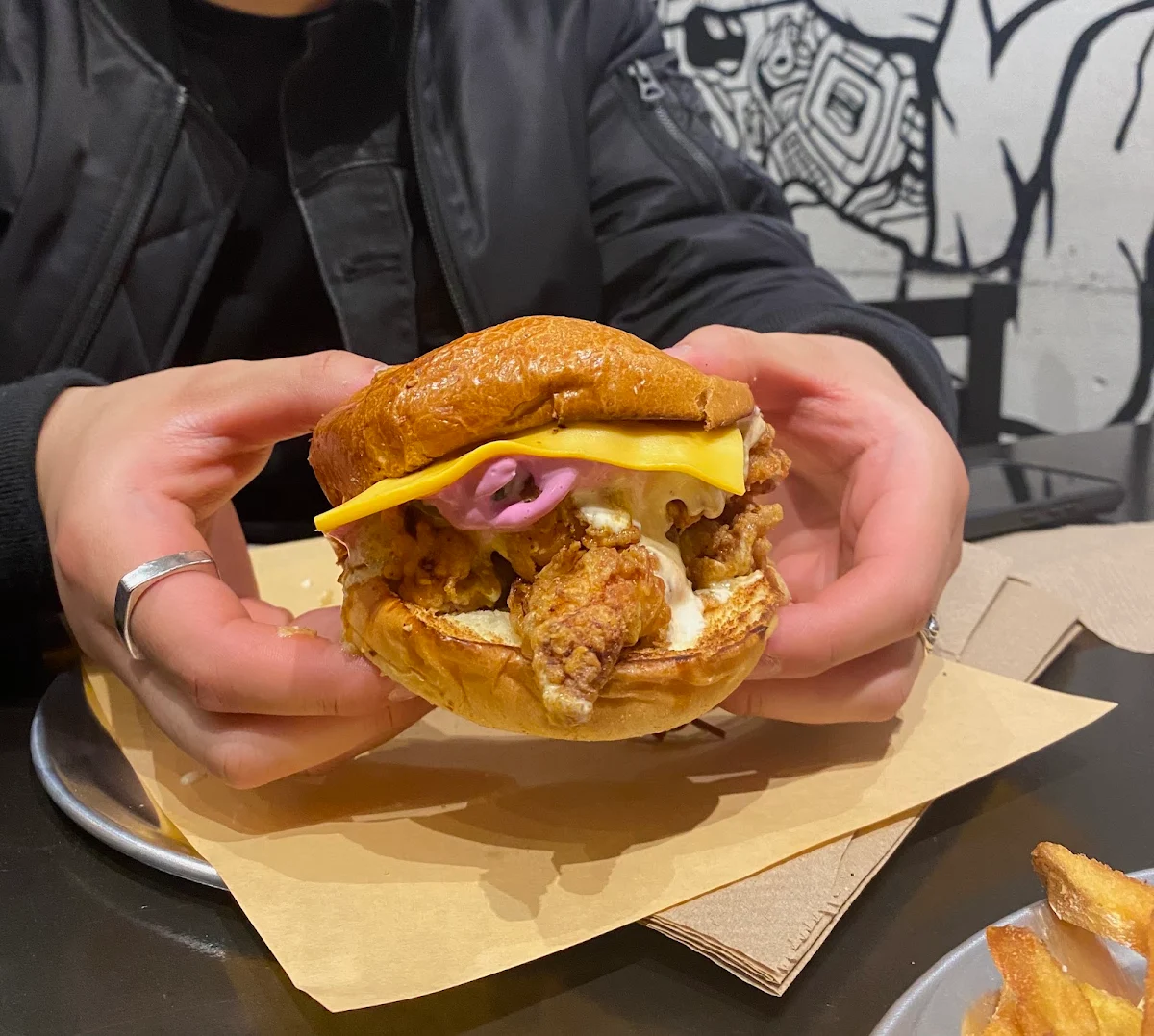 Spicy Cheese Chicken Burger, Matt’s Burger Lab Queen St W