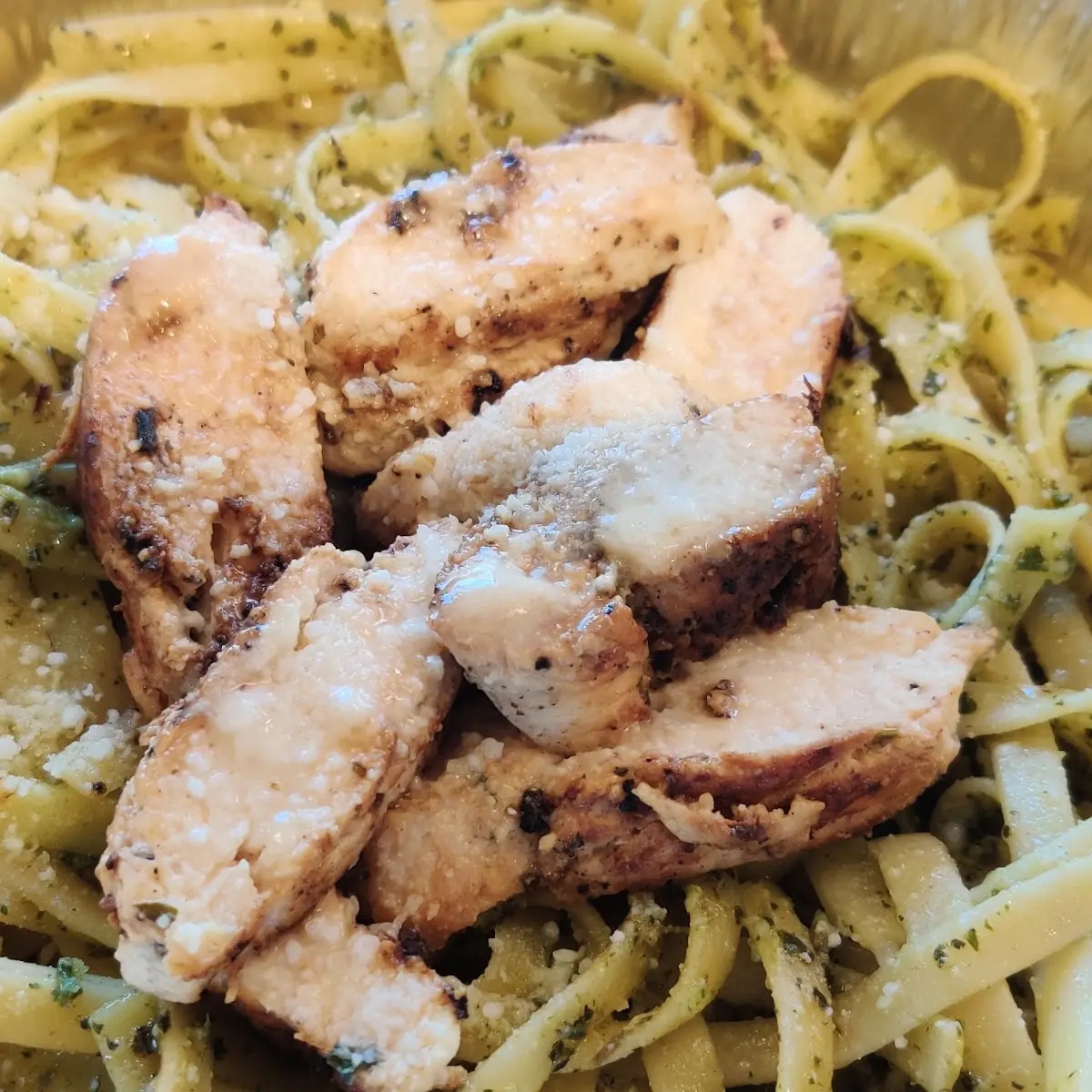 Chicken Penne Pasta with Homemade Pesto