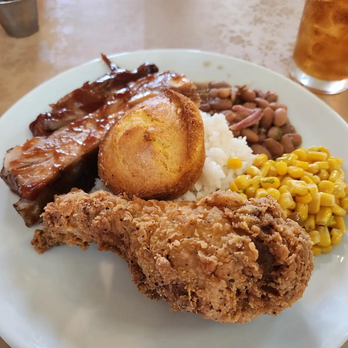 Fried Chicken and BBQ Ribs