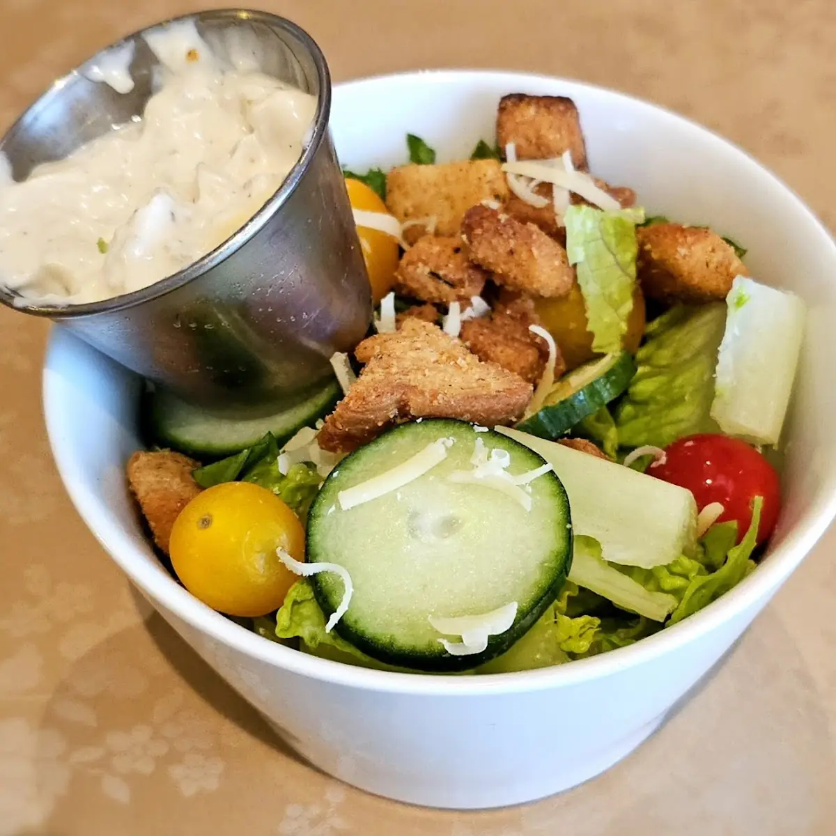 House Salad with Blue Cheese Dressing