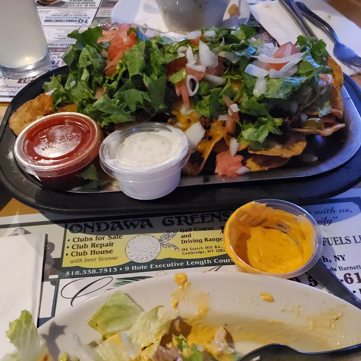 Salad and Nachos