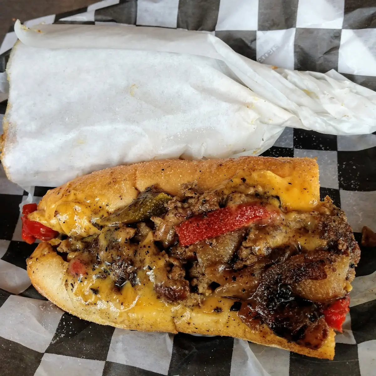 Classic Philly Cheese Steak with Onions and Peppers